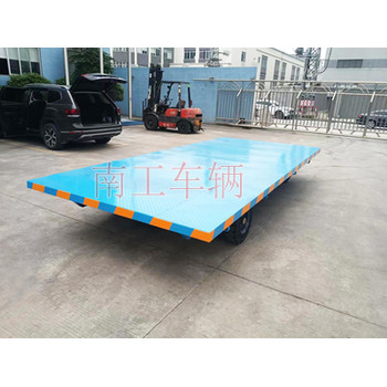 6噸無動力叉車牽引平板拖車藍色