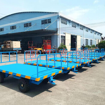 5噸下翻護(hù)欄型平板拖車無動(dòng)力牽引工具拖車