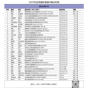 2025年5月美国东部纳什维尔国际紧固件展览会FastenerFairUSA