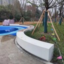 武漢UHPC藝術(shù)混凝土材料廠家，真石麗泰科石花池式坐凳定制
