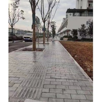 深圳庭院房水泥压花路面建筑材料，压模地坪脱膜粉送货到场