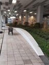 南京別墅小區(qū)透光真石麗泰科石弧形坐凳，U型樹(shù)池包工包料