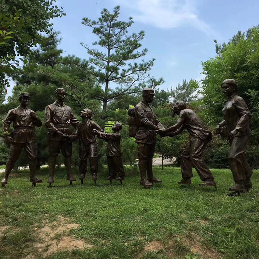 軍民魚水情雕塑，軍民團(tuán)結(jié)一家親雕塑