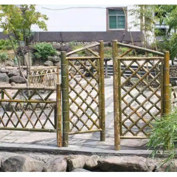 乐山竹篱笆竹片栏杆临沂临沭绿化护栏仿竹护栏