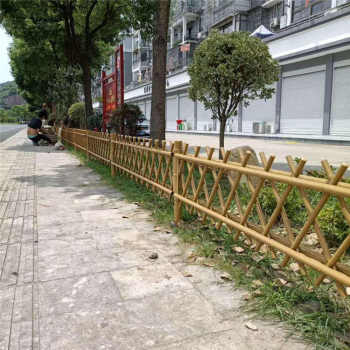 仙桃竹篱笆菜园护栏泉州晋江碳化竹围栏仿竹护栏