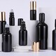 黑色精油瓶5ml~100ml純黑色滾珠瓶 黑瓷原料黑瓶 走珠玻璃瓶