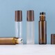 5ml10ml透明蒙砂滾珠瓶木紋蓋玻璃走珠精油瓶茶色磨砂香水分裝瓶3