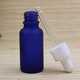 5ml-100ml藍色磨砂玻璃精油瓶塑料圈膠頭滴管分裝瓶化妝品空瓶子3