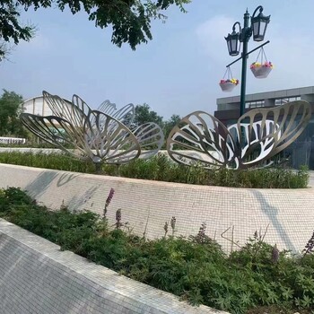不銹鋼蝴蝶雕塑戶外廣場園林蝴蝶雕塑