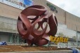 温州保利广场铁绣球摆件不锈钢球雕塑安装图