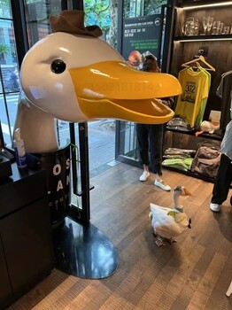 青浦餐廳鐵鍋燉大鵝不銹鋼雕塑