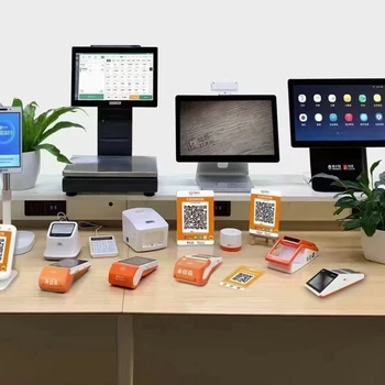石家莊機械設備公司智能大屏出票收銀機收款碼掃碼盒收款機辦理