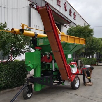 490鏟車(chē)上料玉米脫粒機加大料口干濕通用免扒皮打粒機