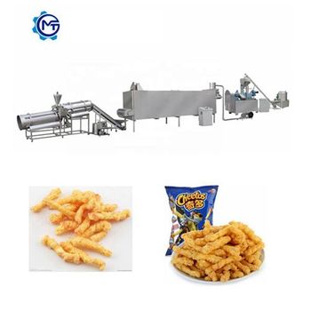 雙螺桿擠壓膨化非油炸膨化麥圈夾心米果生產(chǎn)線廠家