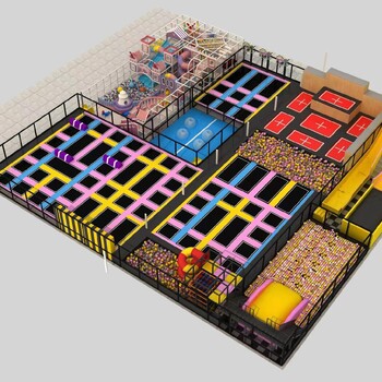 外贸出口智利室内儿童乐园城堡蹦床公园淘气堡游乐设备