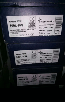 AvestaFCW309LPW伯樂不銹鋼藥芯焊絲E309LT1-4/1