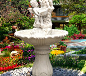 户外景观欧式喷泉园林庭院喷水池人造砂岩喷泉雕塑