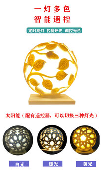 仿石材戶外草坪燈太陽能庭院柱頭燈砂巖景觀燈罩