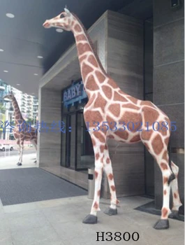 玻璃鋼園林動物小品戶外景觀仿真長頸鹿景觀小品雕塑