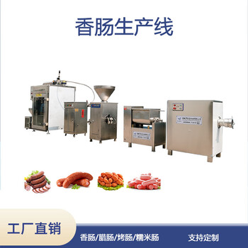 青島老火腿加工成套設備，大型紅腸加工設備
