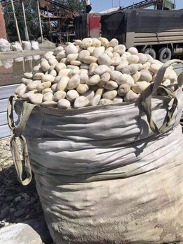 煙臺芝罘區5-8厘米變壓器鵝卵石米黃色鵝卵石銷售