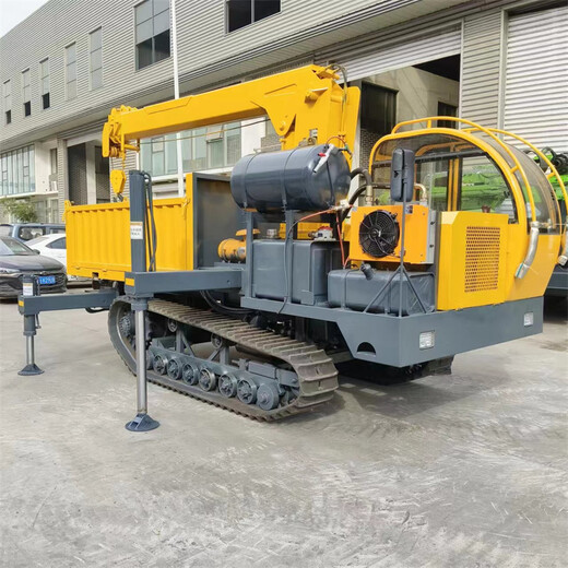 履帶隨車吊液壓自卸吊重3噸載重8噸履帶運輸車全地形爬坡運輸車