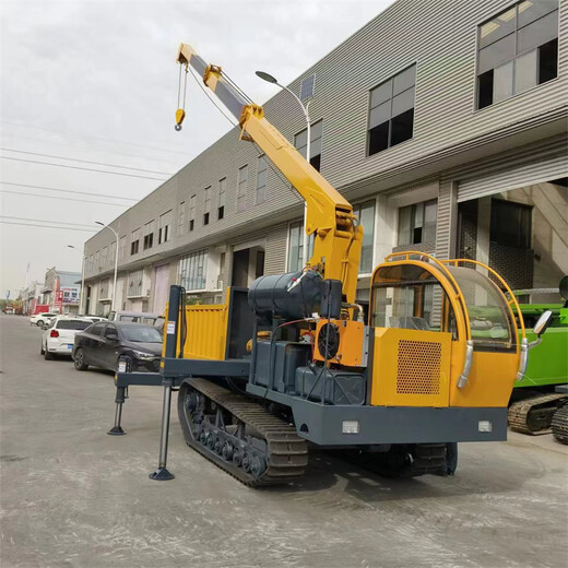 廠家供應(yīng)履帶隨車吊起重機(jī)復(fù)雜地形越野底盤小型橡膠履帶吊車