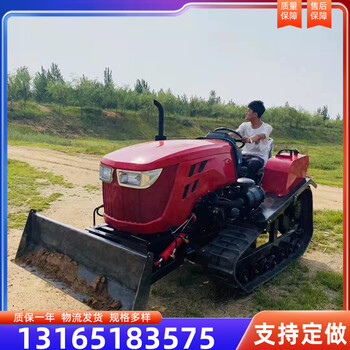 爬坡性能強履帶自走式旋耕機36馬力柴油打藥機果園大棚松土旋耕機