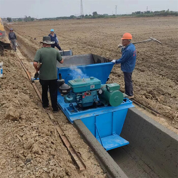 U型农用水渠成型机自走式渠道成型机混凝土水渠滑模衬砌机