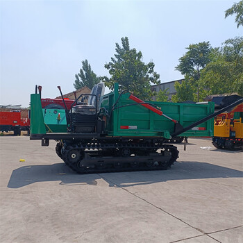 小型手扶山地果園液壓搬運(yùn)車爬山虎液壓自卸農(nóng)用全地形履帶運(yùn)輸車