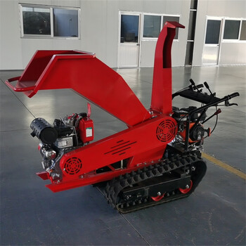 履帶式小型碎枝機(jī)柴油葡萄藤條果園林玉米秸稈樹枝粉碎機(jī)