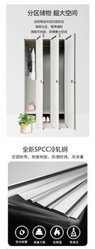 重慶員工宿舍柜衣物柜更衣柜儲(chǔ)存柜多功能柜三門(mén)衣柜