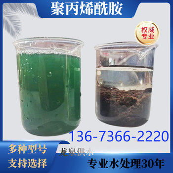 木業(yè)加工污泥脫水處理用龍泉牌絮凝劑泥水分離白藥pam