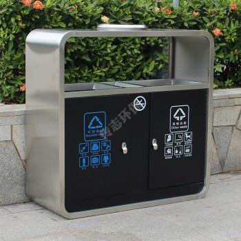 广州市政街道不锈钢分类垃圾桶金属户外果皮箱