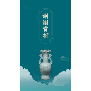 汝瓷国泰民安大花瓶瓷器孟玉松大师力作