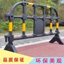 橋梁加固施工臨時(shí)護(hù)欄1米高黃黑圓管膠馬圍欄