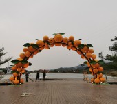 大型橘子拱门造型玻璃钢雕塑地方农产品宣传ip吉祥物定制