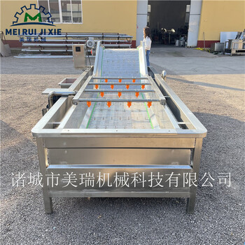 腌蘿卜加工設備全自動(dòng)氣泡清洗機蔬菜清洗風(fēng)干設備