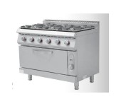 埃科菲西厨设备E-RQB-700-6A燃气煲仔炉连焗炉六头燃气煲汤炉