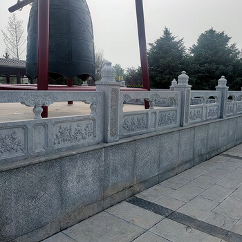 青石欄桿定制加工-景區(qū)古建寺院寺廟青石石雕欄桿供應(yīng)