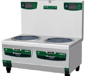 绿磁商用电磁低汤炉双头30KW电磁煲汤炉食堂双眼平面电磁灶