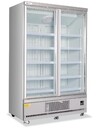 凱雪玻璃門冷凍柜KX-1.2HLD商用雙門低溫展示柜低溫冷凍陳列柜