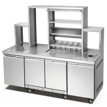 冰立方多功能奶茶柜WR18-D商用多功能冷藏奶茶柜直冷保鲜工作台