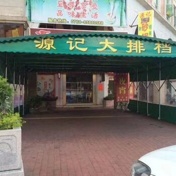 蘭州移動(dòng)推拉雨棚戶外停車棚物流倉(cāng)儲(chǔ)棚夜市燒烤篷伸縮雨棚