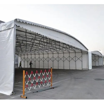 呼和浩特推拉雨棚电动雨棚移动推拉篷活动伸缩雨棚大型仓库雨棚
