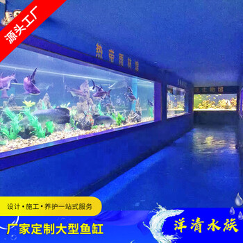 廠家定制大型超市移動海鮮缸別墅陽臺家用魚缸大型水草缸