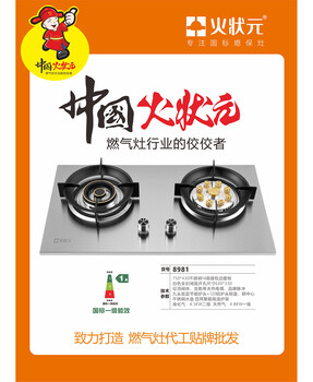 廚衛(wèi)家電燃?xì)庠钤搭^生產(chǎn)廠家火狀元家用燃?xì)庠钤搭^工廠