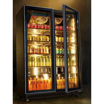 美廚商用展示柜LS-12-2酒水飲料展示柜雙門冷藏保鮮柜