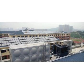 咸宁商用太阳能热水系统.工厂太阳能热水图片