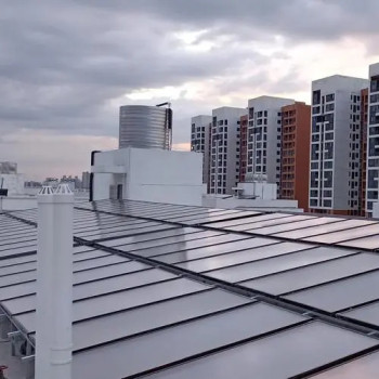 武汉汉南区商用太阳能热水系统.工厂太阳能热水图片